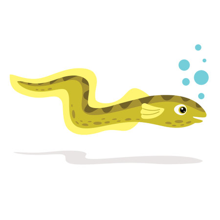 Cartoon Drawing Of An Eelのイラスト素材