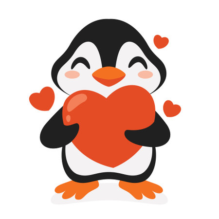 Cartoon Drawing Of Penguin Characterのイラスト素材