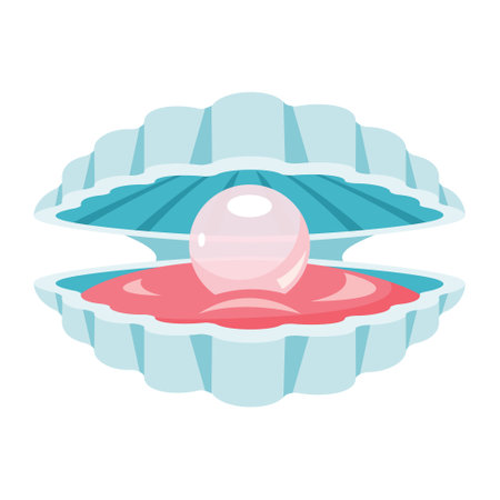 Flat Drawing Of A Clamのイラスト素材