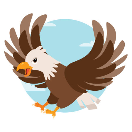 Cartoon Drawing Of An Eagleのイラスト素材