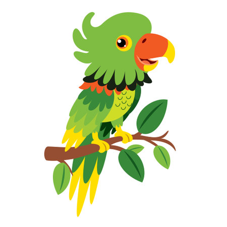 Cartoon Drawing Of A Parrotのイラスト素材