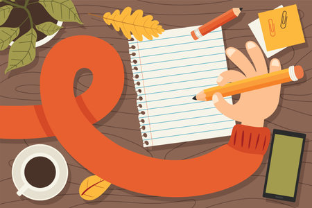 Flat Drawing Of A Conceptual Hand Writingのイラスト素材