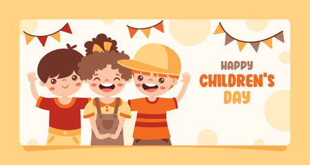 Template For Happy Children's Dayのイラスト素材