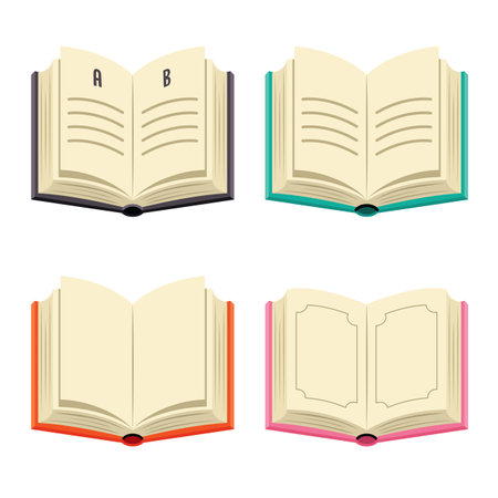 Set Of Various Colorful Booksのイラスト素材