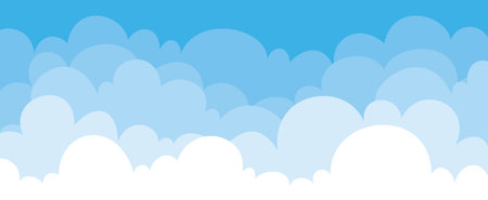 Blue Sky With Clouds Nature Backgroundのイラスト素材