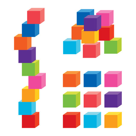 Colorful Game Blocks For Kidsのイラスト素材