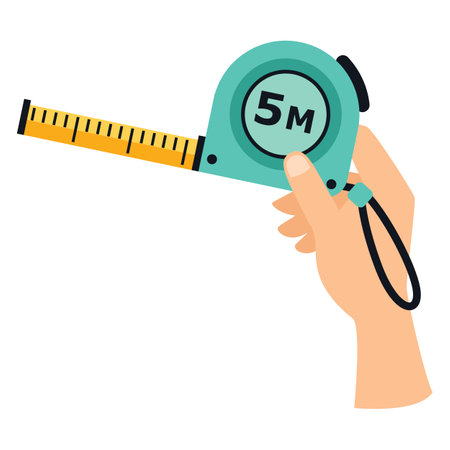A Man Using Tape Measureのイラスト素材