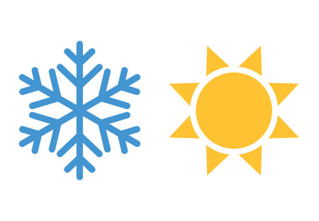Hot And Cold Temperature Iconのイラスト素材