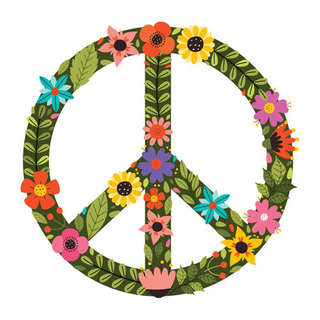 Vector Drawing Of Peace Symbolのイラスト素材