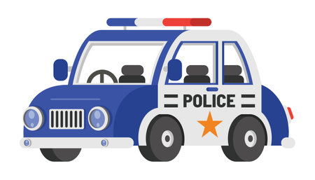 Vcetor Drawing Of Police Carのイラスト素材