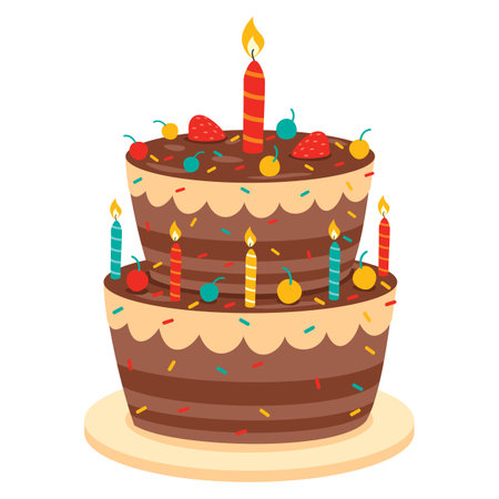 Illustration Of Kids With Cake