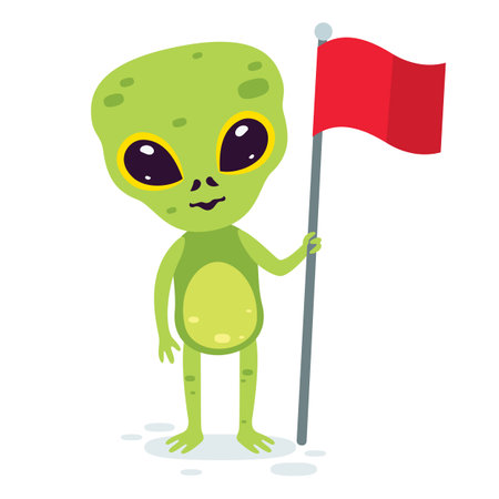Cartoon Illustration Of An Alienのイラスト素材