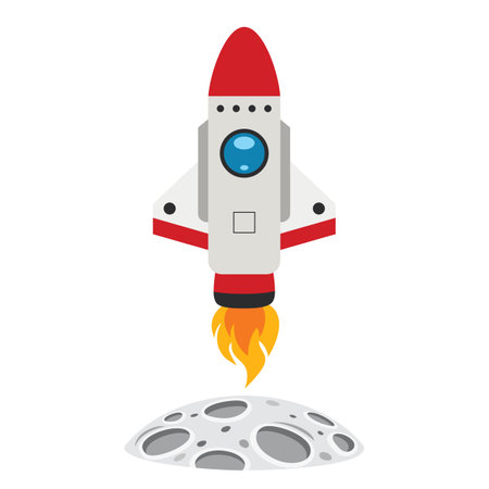 Cartoon Illustration Of A Spaceshipのイラスト素材