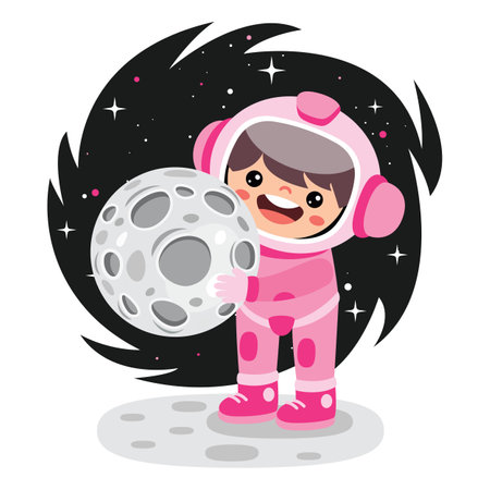 Space Concept With An Astronautのイラスト素材