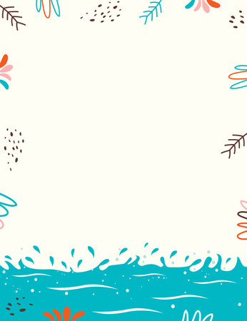 Blank Flat Summer Background Designのイラスト素材