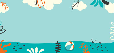 Blank Flat Summer Background Design