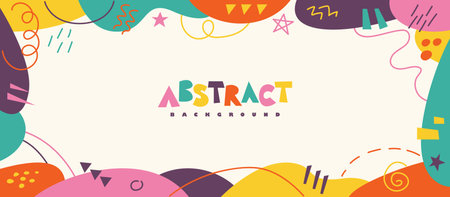 Colorful Background With Abstract Shapesのイラスト素材