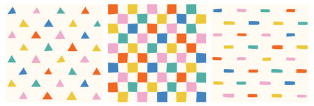 Seamless Pattern With Colorful Shapes