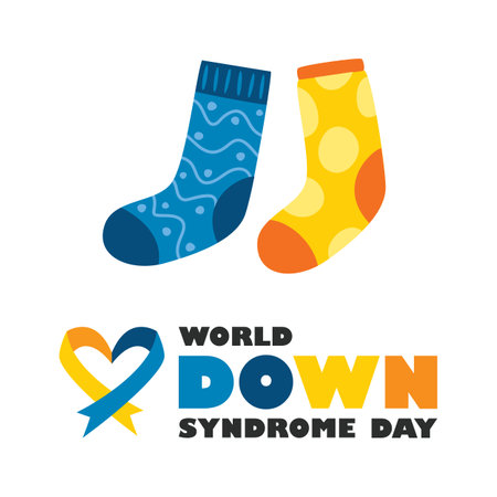 Concept Drawing For Down Syndrome Awarenessのイラスト素材