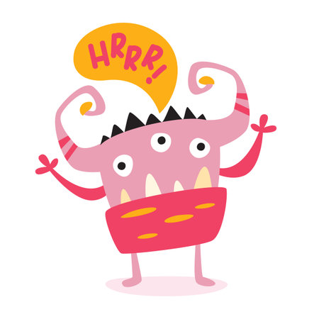 Cartoon Drawing of a Monsterのイラスト素材