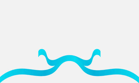 Light blue ribbon on a white background. International Men's Day background and Copy space area. Suitable to be placed on content with that theme.のイラスト素材