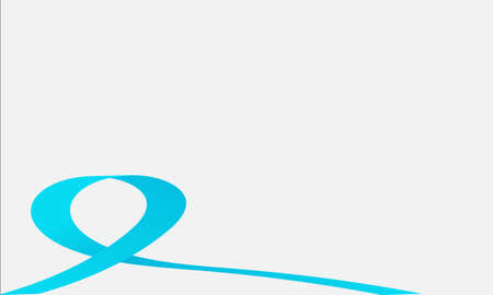 Light blue ribbon on a white background. International Men's Day background and Copy space area. Suitable to be placed on content with that theme.のイラスト素材