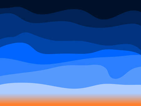 Abstract Wavy Background in Pastel Color Design sweet color. Blue river ocean wave layer vector background illustrationのイラスト素材