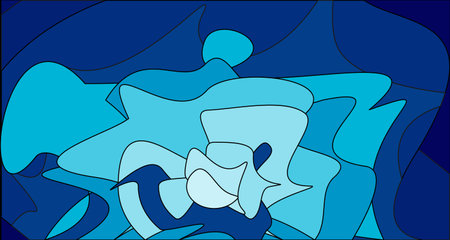 Abstract Wavy Background in Pastel Color Design sweet color. Blue river ocean wave layer vector background illustrationのイラスト素材