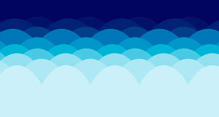 Abstract Wavy Background in Pastel Color Design sweet color. Blue river ocean wave layer vector background illustrationのイラスト素材