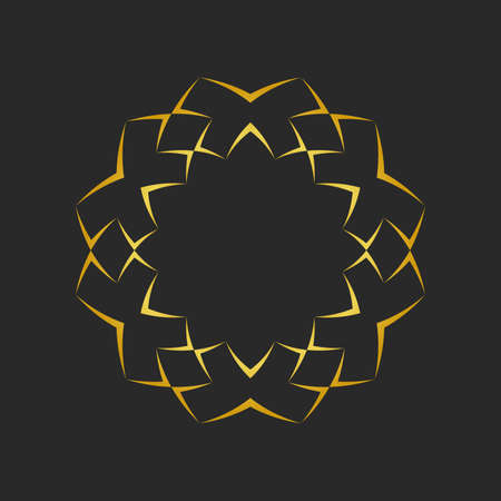 Collection of black backgrounds and golden geometric elements. Icons, and seamless patterns. Templates with luxury foil for packagingのイラスト素材