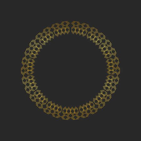 Collection of black backgrounds and golden geometric elements. Icons, and seamless patterns. Templates with luxury foil for packagingのイラスト素材