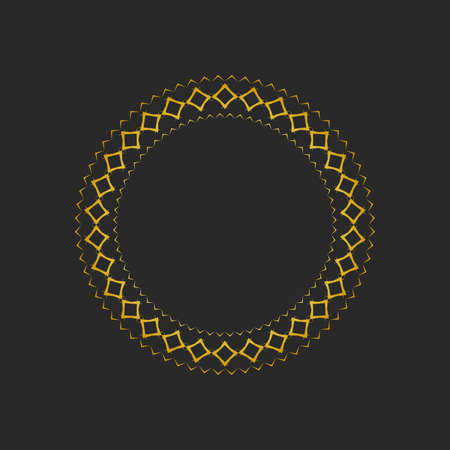 Collection of black backgrounds and golden geometric elements. Icons, and seamless patterns. Templates with luxury foil for packagingのイラスト素材