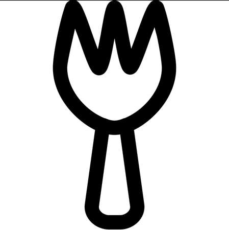 fork icon. icon outlines. forkのイラスト素材