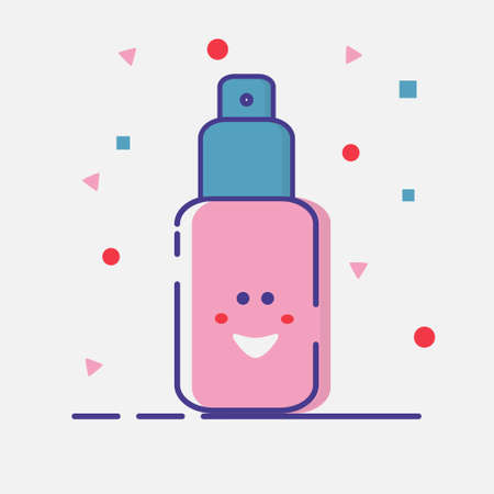 perfume bottle with flat mbe style. adorable product illustration for perfume or fashion shopのイラスト素材