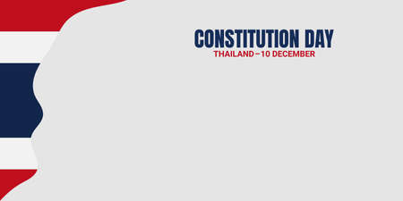 Thailand Constitution Day Background Vector Illustration, and Copy space area. Suitable to be placed on content with that theme. Thailand flagのイラスト素材