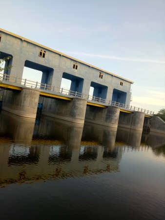 Limboto lake water dam, Gorontalo-Indonesia.の写真素材