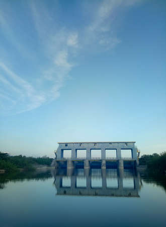 Limboto lake water dam, Gorontalo-Indonesia.の写真素材