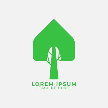 Green House logo. Eco House Logo abstract design vector template. Home services Household Ecology green smart Logotype concept icon.のイラスト素材