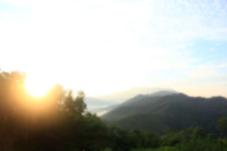 defocused on a Beautiful landscape view with sunrise.の写真素材