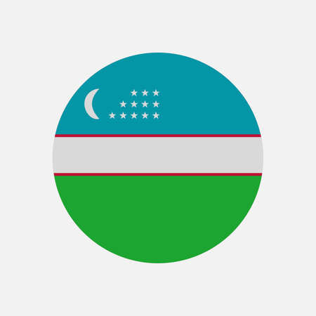 National Uzbekistan flag, official colors, and proportion correctly. National Uzbekistan flag.のイラスト素材