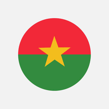 National Burkina Faso flag, official colors, and proportion correctly. National Burkina Faso flag.のイラスト素材