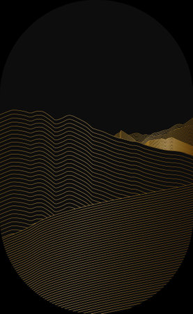 minimalist modern mountain line. Abstract mountain contemporary aesthetic backgrounds landscapes.  Mountain layout design in oriental style.のイラスト素材