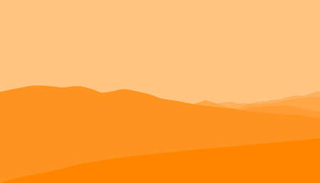 Fantasy on the theme of the morning landscape, sunrise in the mountains, panoramic view, vector...