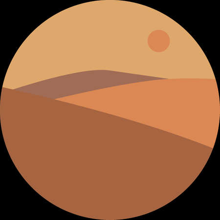 Abstract contemporary landscape posters. Modern boho background, minimalist wall decor. Vector art print.のイラスト素材