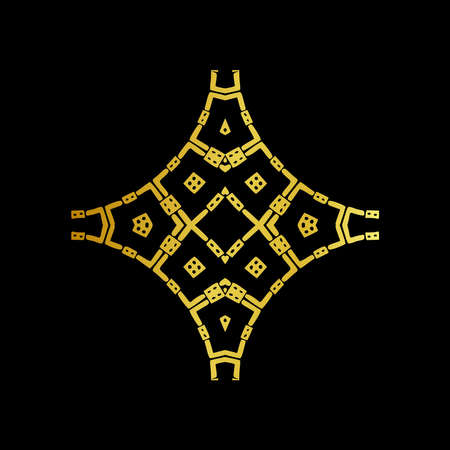 Islamic ornament, Islamic mandala. Ornate element for design place for text, wedding invitations, and greeting cards.のイラスト素材