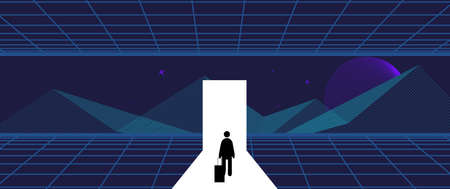 Concept of Future digital technology metaverseのイラスト素材