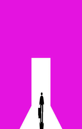 Abstract Door open Light out technology background. Hitech communication concept innovation background. Abstract open door to universeのイラスト素材