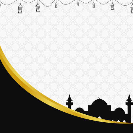 Ramadan Kareem Background. Islamic Background, Muslims greeting card, invitation, poster, banner, and Copy space area. Suitable to be placed on content with that theme.のイラスト素材