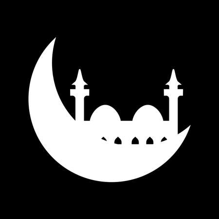 Crescent moon with mosqueのイラスト素材