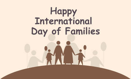 Vector  illustration of a Happy International Day of Familiesのイラスト素材